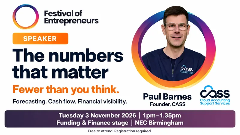 I'm speaking at the Festival of Entrepreneurs: the numbers that matter are fewer than you think